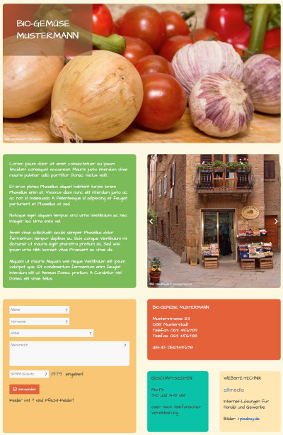 Onepager Layout Design Website Internetseite Webseite