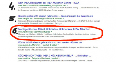 Google Index Suchergebnisliste gefunden werden Ranking